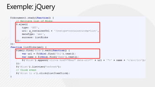 Exemple: jQuery