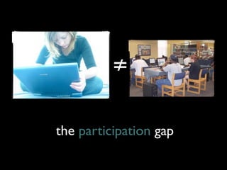 ≠


the participation gap
 