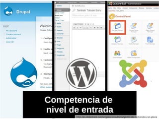 Competencia de
nivel de entrada
http://es.slideshare.net/simplesconsultoria/gestin-de-contenido-con-plone
 