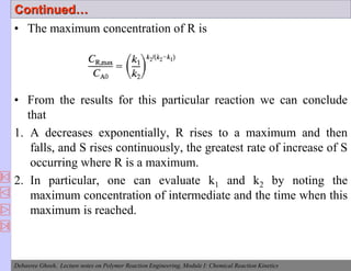 RE_Module on reaction engineering presentation | PDF