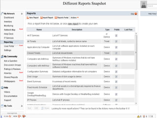 Different Reports Snapshot 