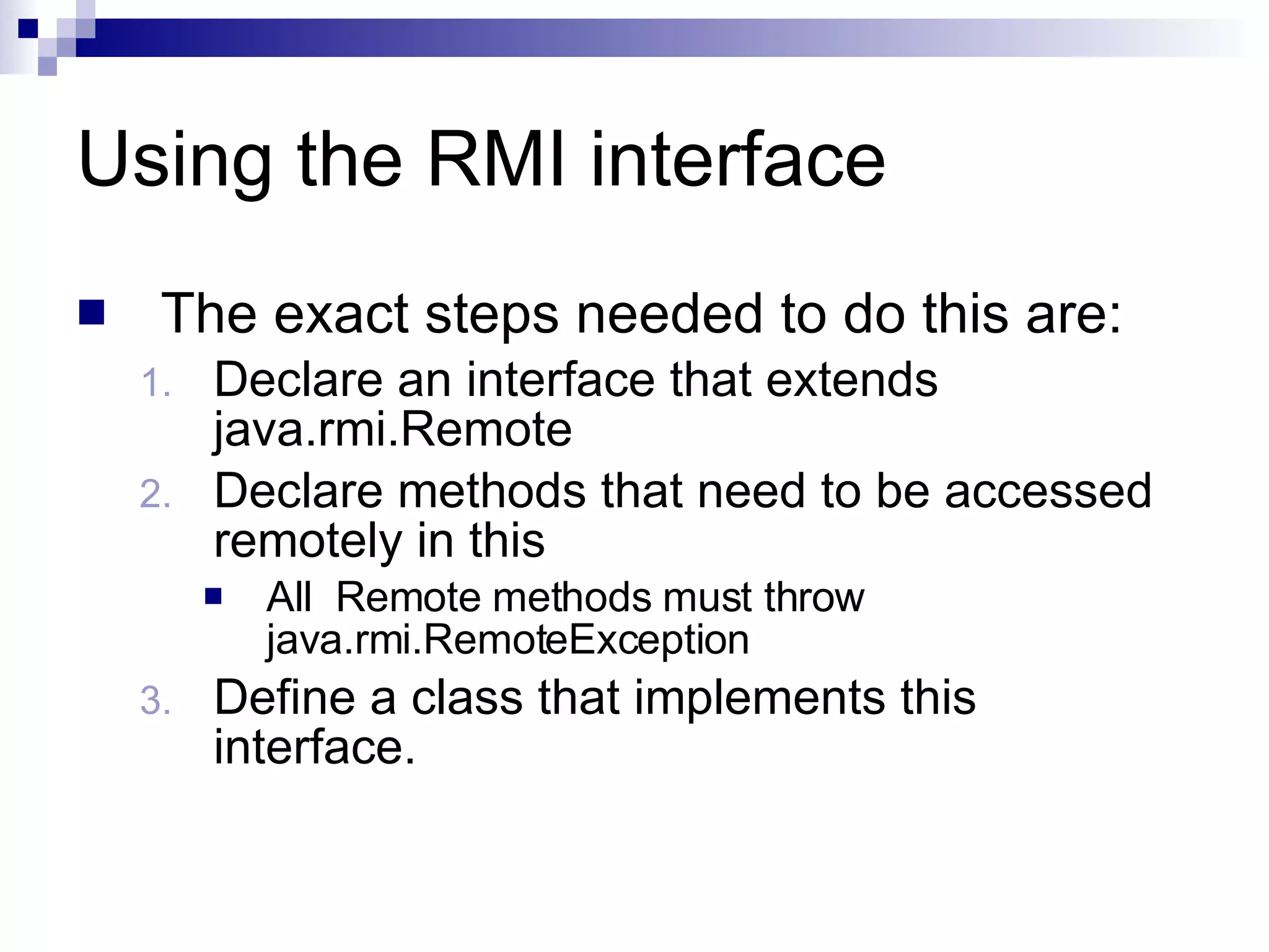 Remote Method Invocation | PPT