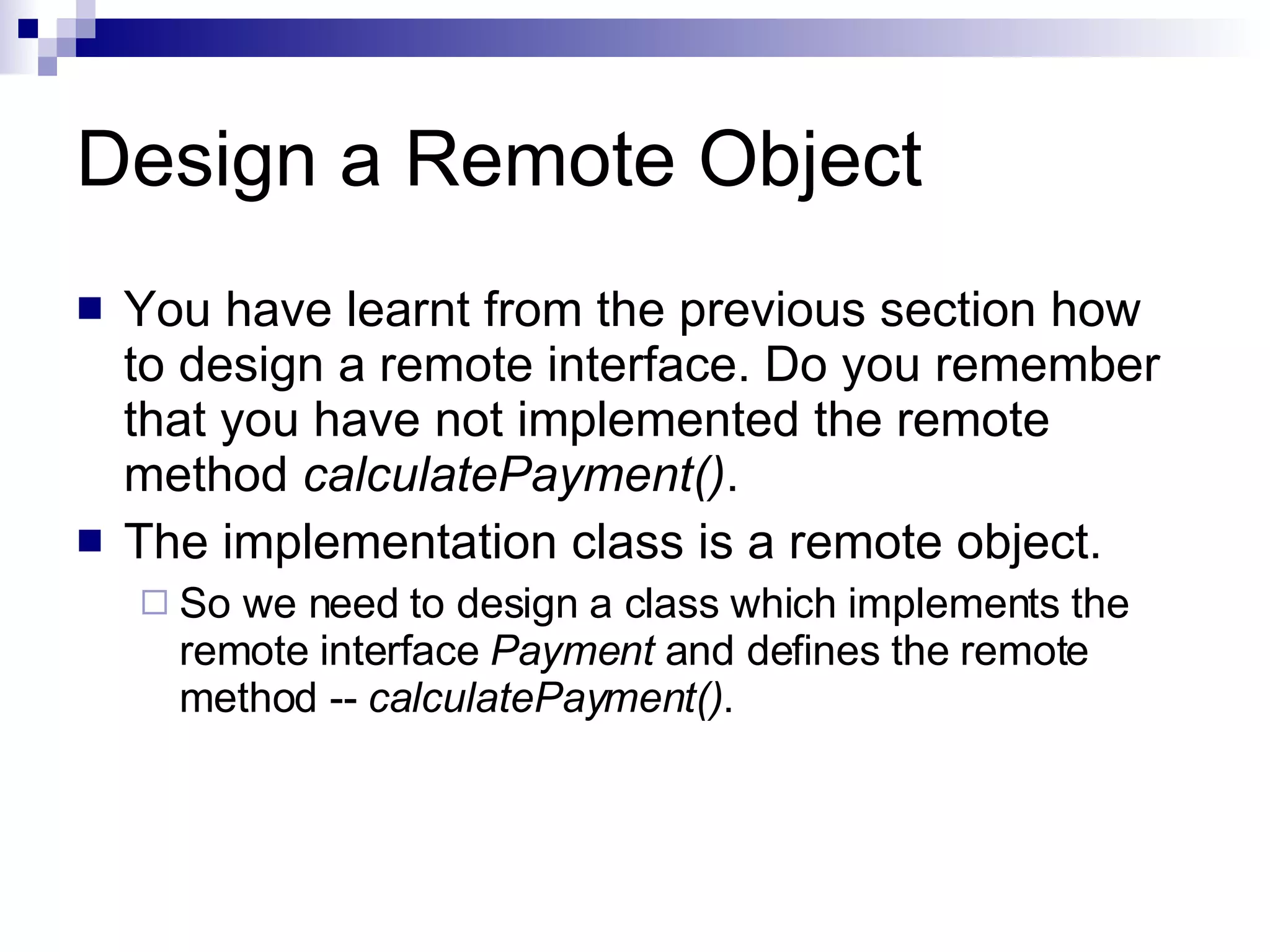 Remote Method Invocation | PPT