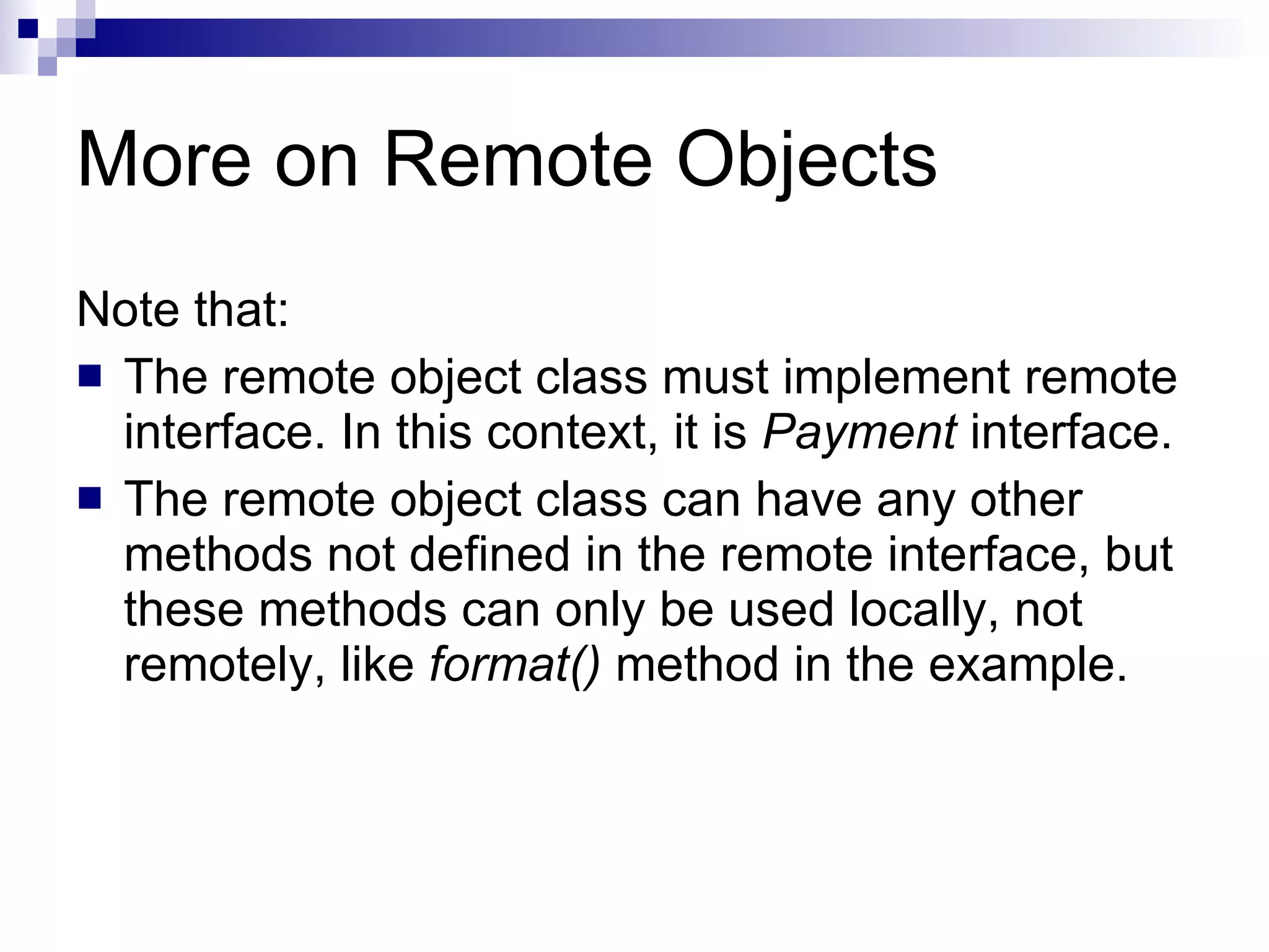 Remote Method Invocation | PPT