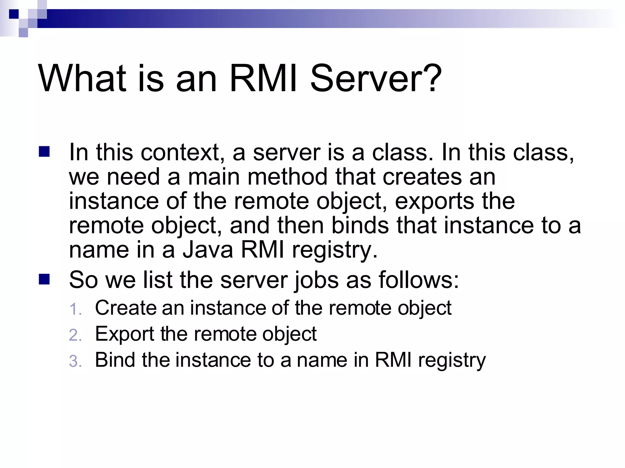 Remote Method Invocation | PPT