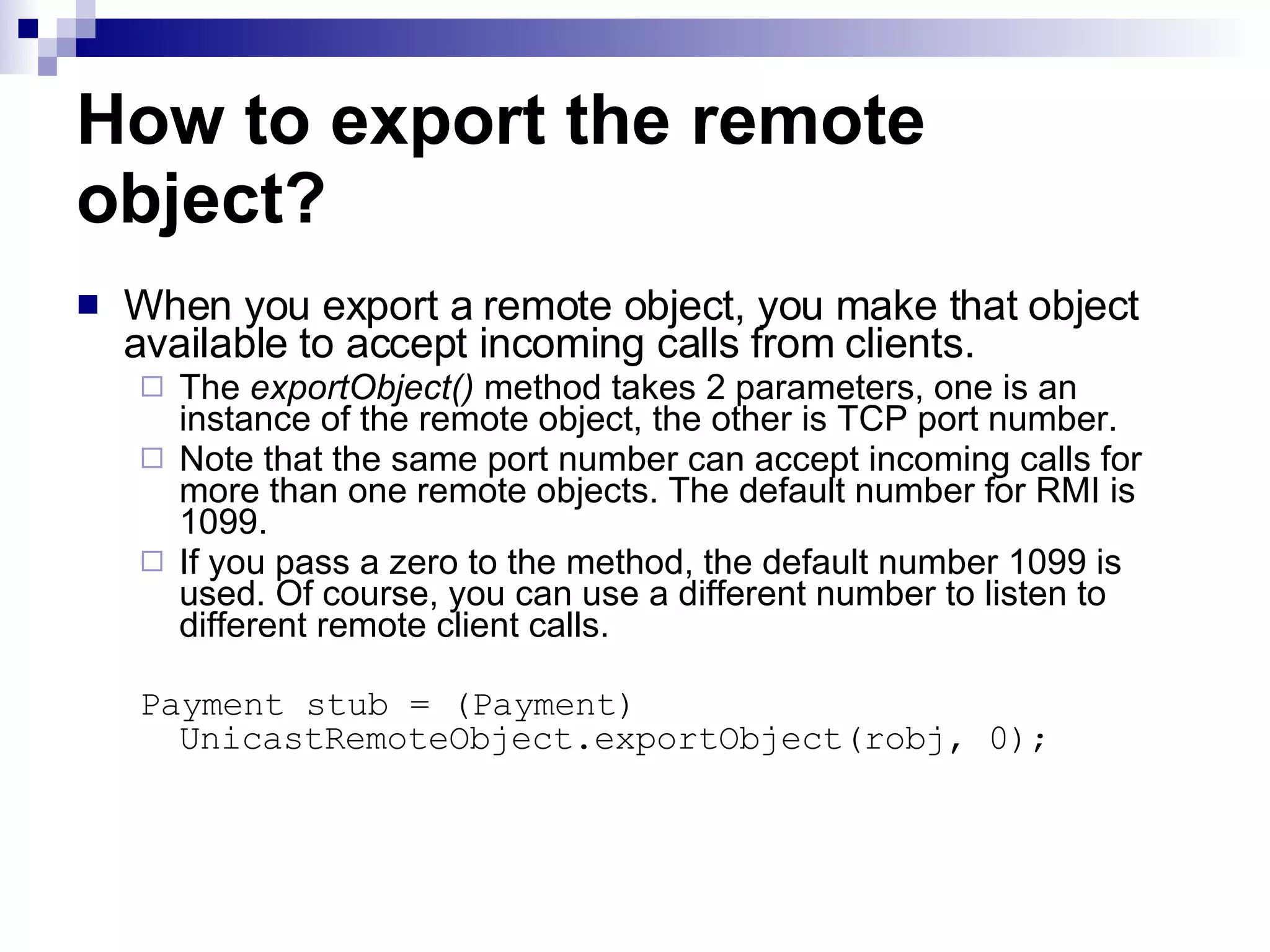 Remote Method Invocation | PPT
