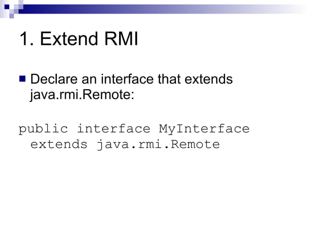 Remote Method Invocation | PPT