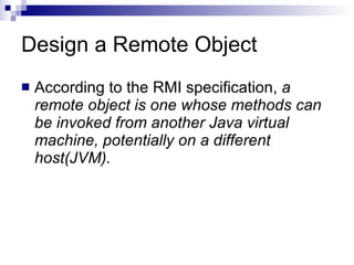 Remote Method Invocation | PPT