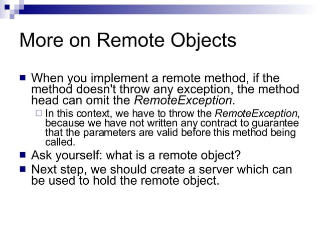 Remote Method Invocation | PPT