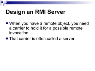 Remote Method Invocation | PPT