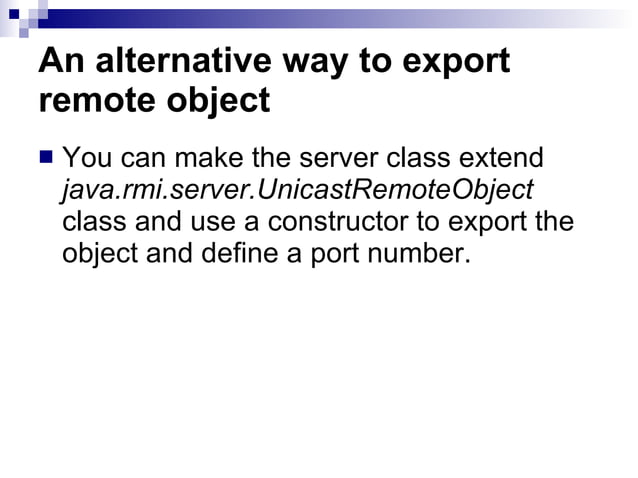 Remote Method Invocation | PPT