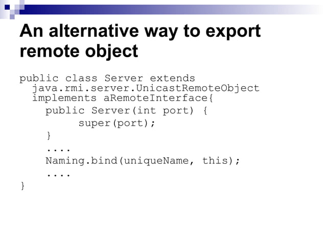 Remote Method Invocation | PPT