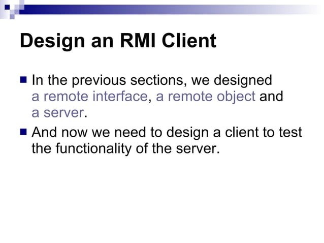 Remote Method Invocation | PPT