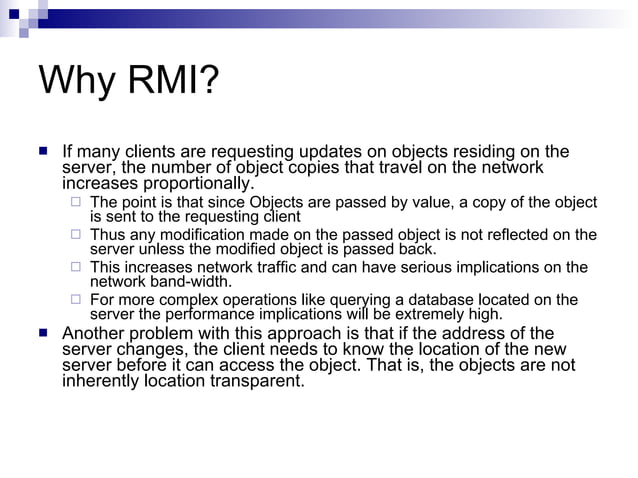 Remote Method Invocation | PPT