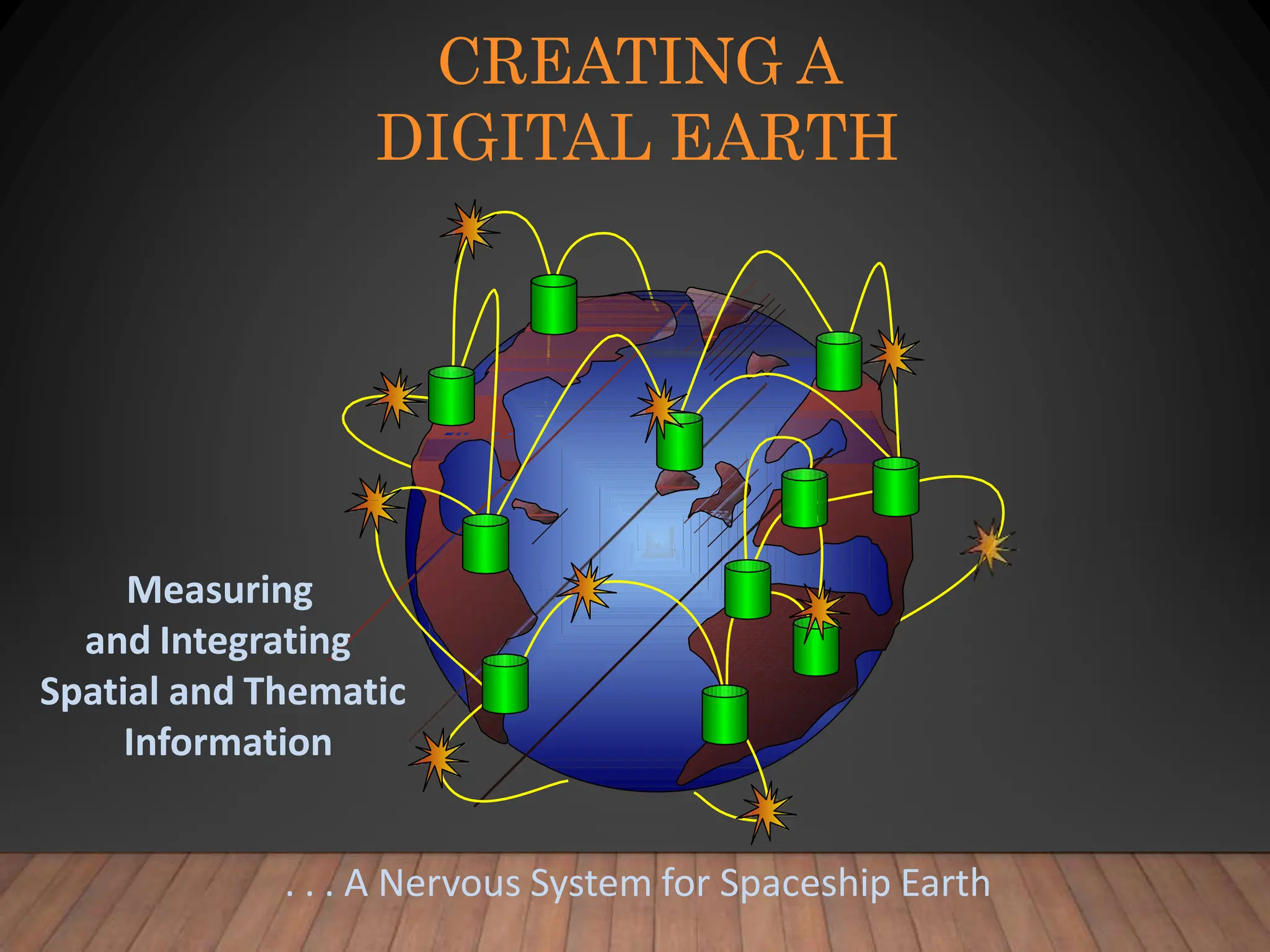 CREATING A
DIGITAL EARTH
Measuring
and Integrating
Spatial and Thematic
Information
. . . A Nervous System for Spaceship Earth
 