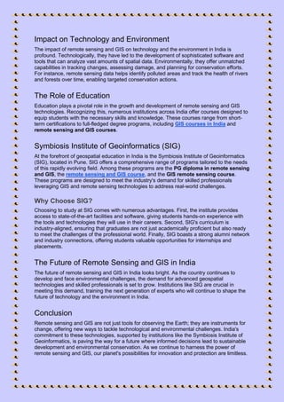 How Remote Sensing And Gis In India Are Shaping The Future Of