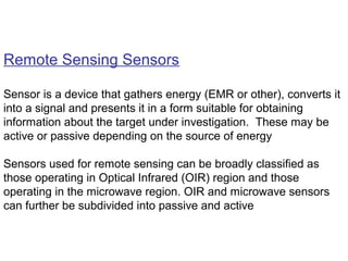 Remote sensing