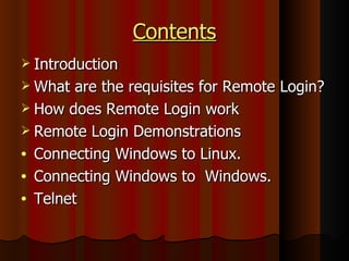 Remote Login Applications Remote1 | PPT | Operating Systems | Computer Software and Applications