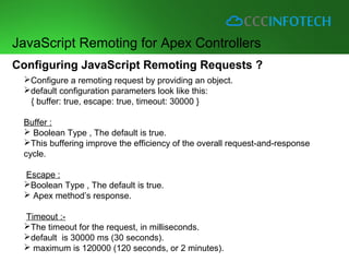 Visualforce: Using JavaScript Remoting for Apex Controllers | PPT