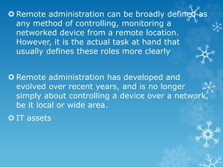Remote administration | PPTX