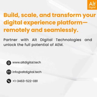 Remote AEM services - Alt digital technologies | PDF