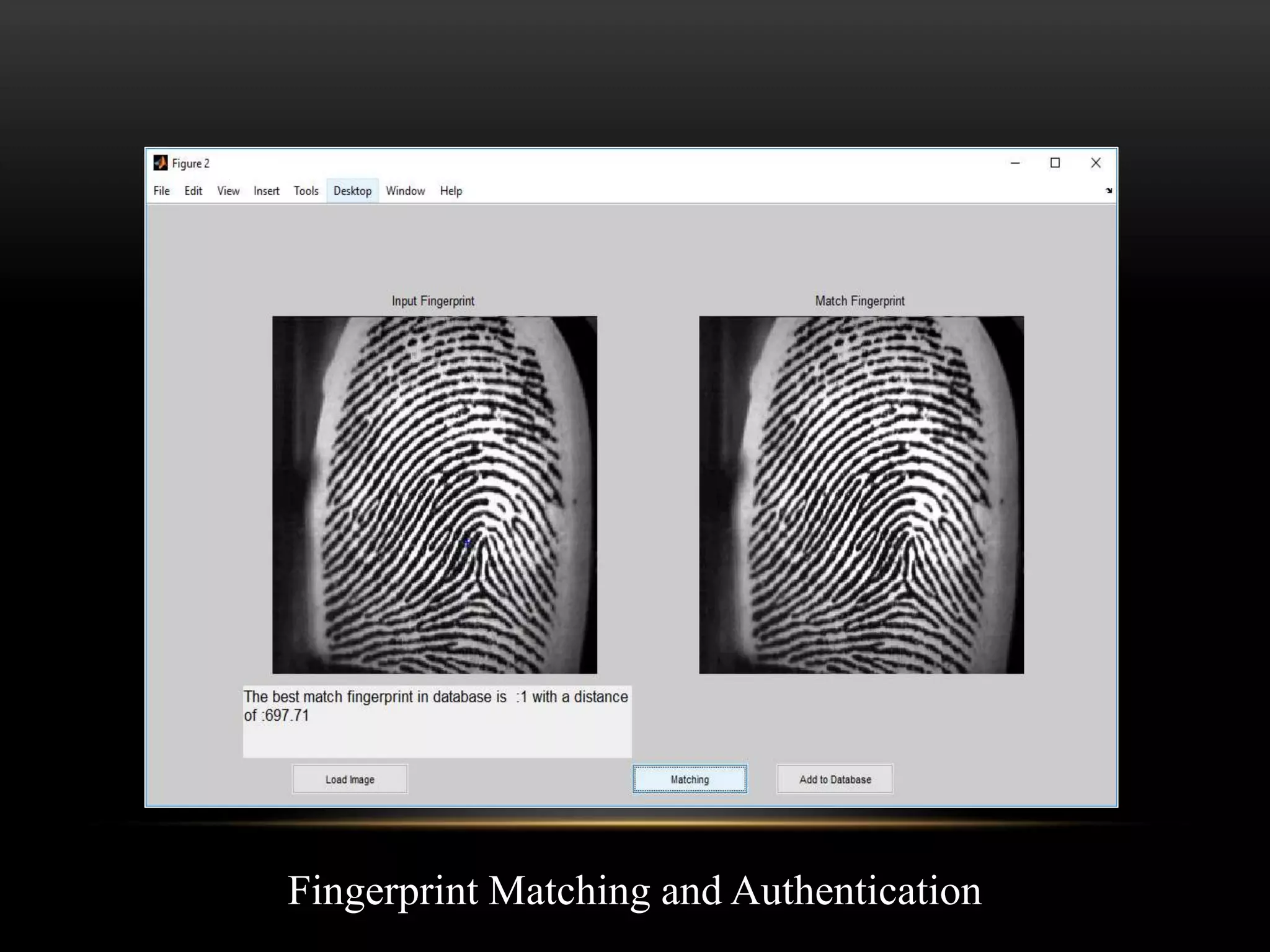 Fingerprint Matching and Authentication
 