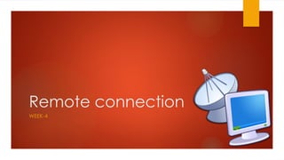 Remote connection for network computer and operating system windows | PPTX