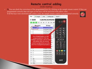RCCreator Guidance. Remote control adding (copy codes from your ...
