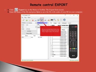 Export option (copy codes from your original RC) | PPTX