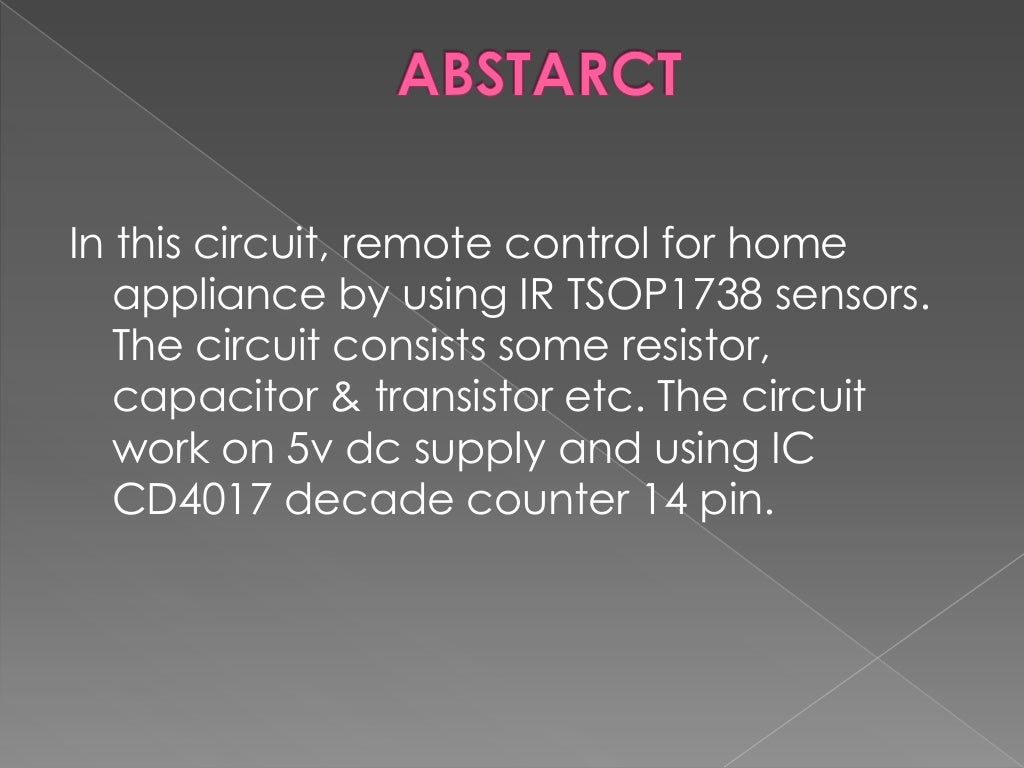 Remote control for home appliances