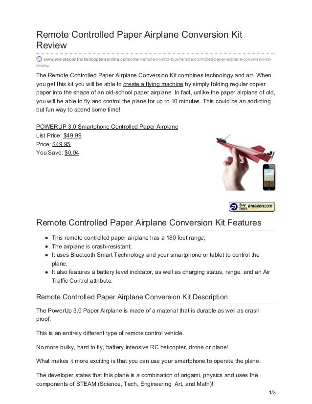 remote paper airplane