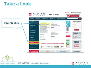 Take a Look
1-855-AVENTIS | AventisSystems.com
Hover & Click
 