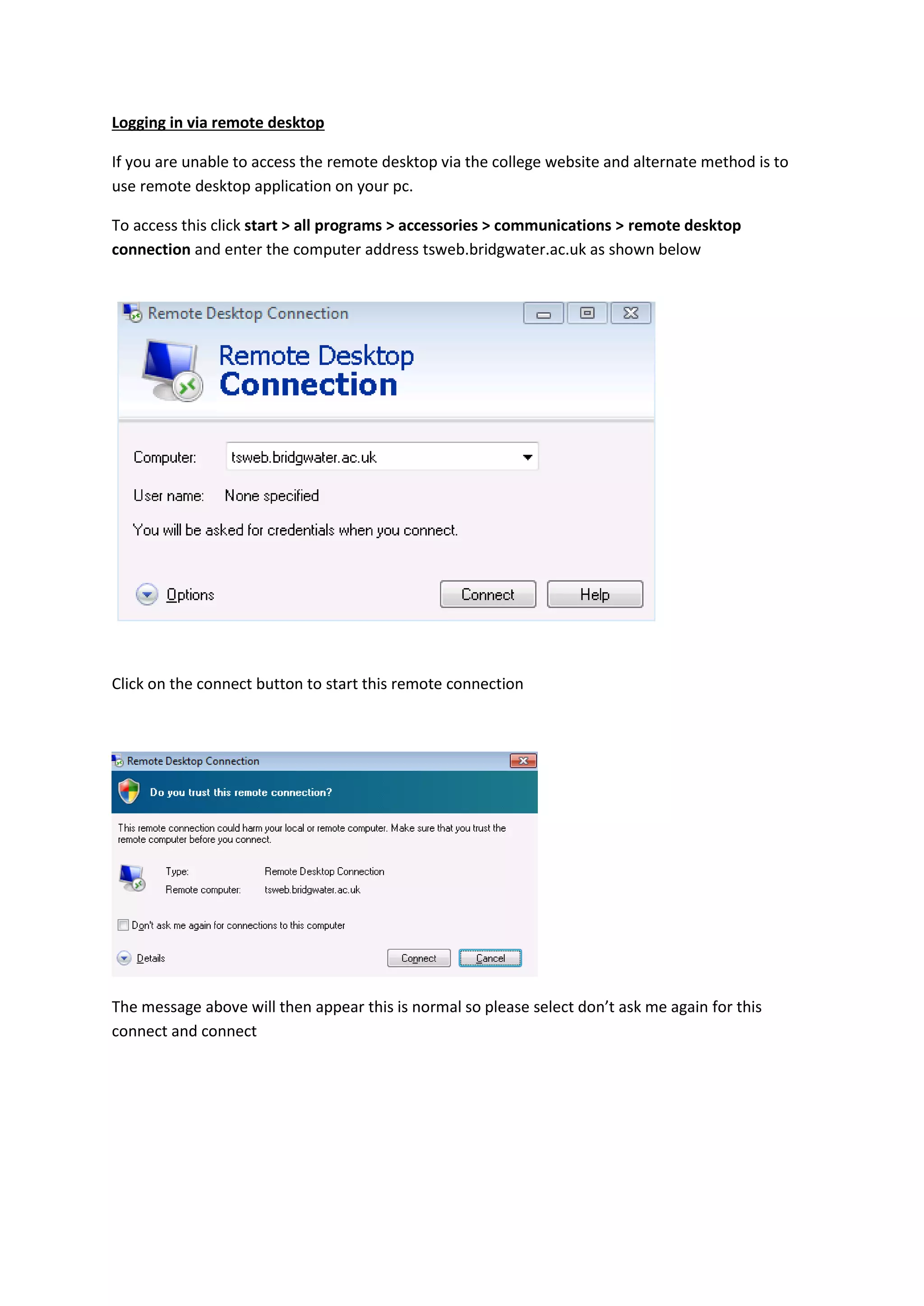 Remote Desktop for Windows 7 | PDF | Free Download