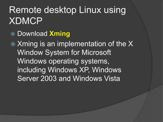 Remote desktop win to linux | PPTX