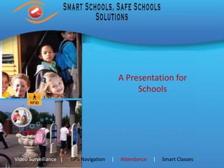 RemoteDrishtee.com
A Presentation for
Schools
Video Surveillance | GPS Navigation | Attendance | Smart Classes|
 