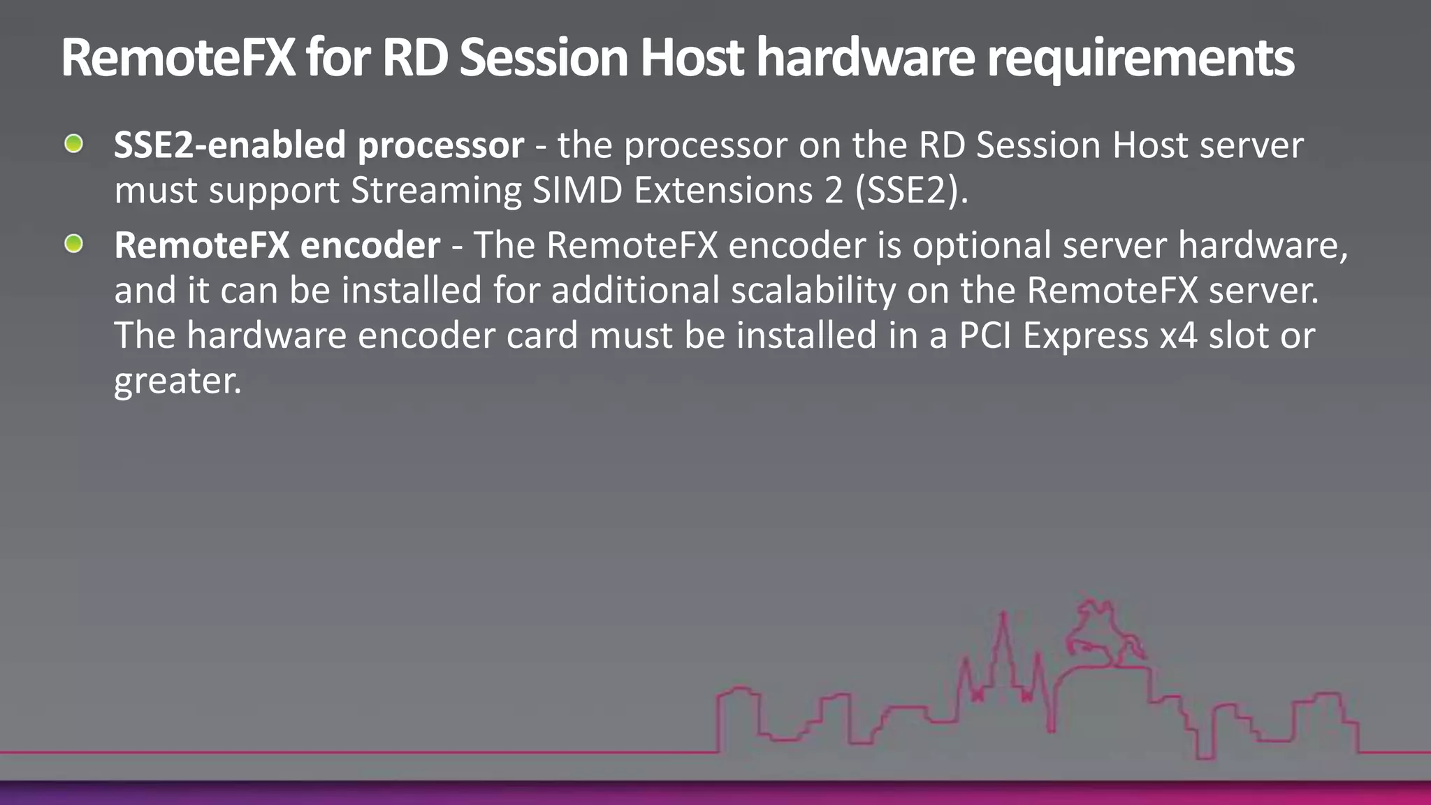 AdvantagesNo client drivers necessaryWorks with any device DisadvantagesOnly one session can use a USB device at a timeBest of the Two WorldsUse Both!12Where would you use RemoteFX USB Devices?