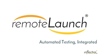 ®
®
Automated Testing, Integrated
 