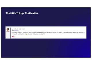 The Little Things That Matter
 