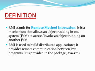 Remote method invocatiom | PPT