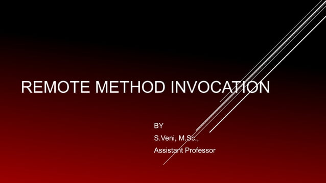 Remote method invocation | PPT