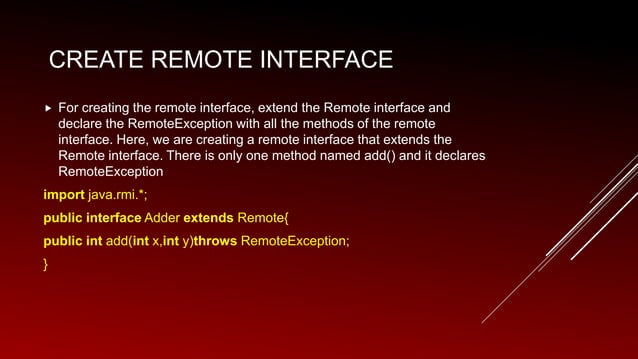 Remote method invocation | PPT