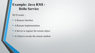 Remote Method Invocation-Distributed Application Architecture | PPTX