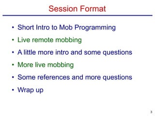 Why Mob Programming? Business
• Single Piece Flow
– features faster to market
• Features Faster to Market
– faster feedbac...