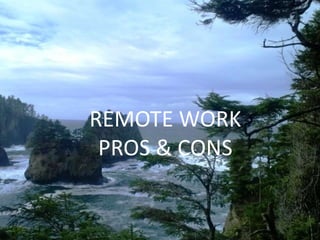 REMOTE WORK 
PROS & CONS 
 