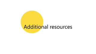 Additional resources
 