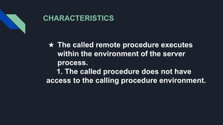Remote procedure call | PPTX