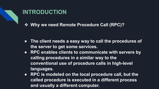 Remote procedure call | PPTX