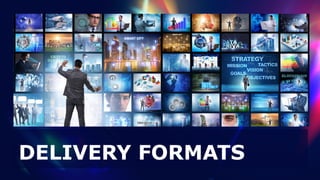 DELIVERY FORMATS
 