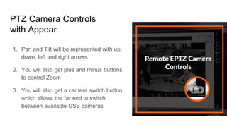 Remote PTZ camera control in Zoom Video Conferencing PPTX