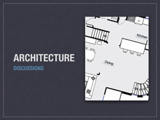 ARCHITECTURE
DISCUSSIONS
 